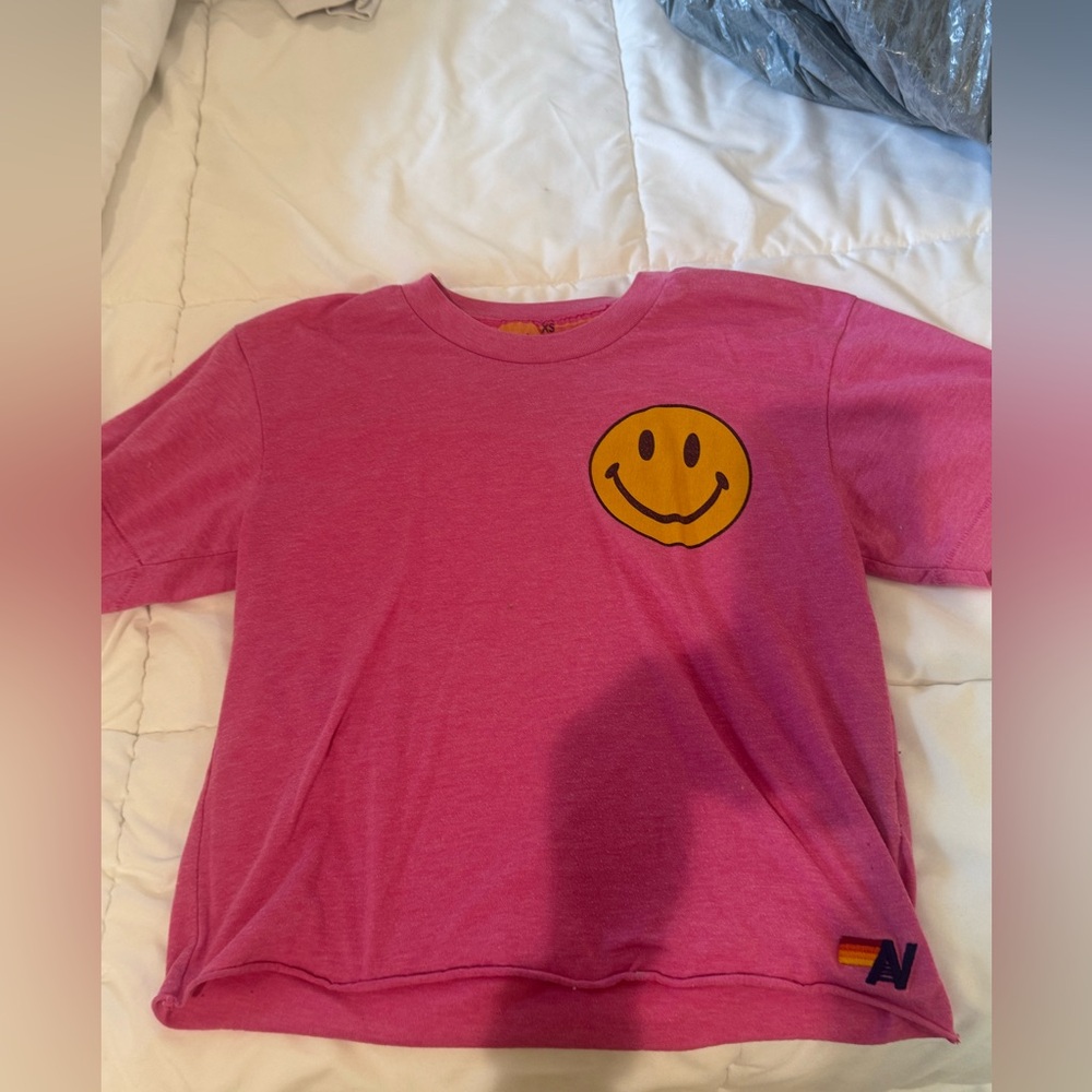 Pink Smiley Face Shirt